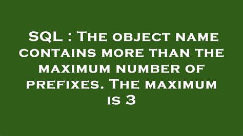 contains more than the maximum number of prefixes